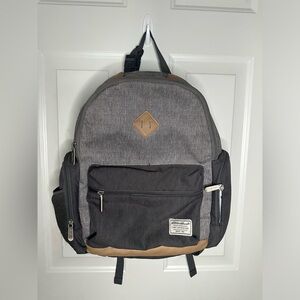 Eddie Bauer Gray, Black & Tan Backpack Diaper Bag
